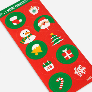 크리스마스 심플 아이콘 키트 스티커 (2개)인디K