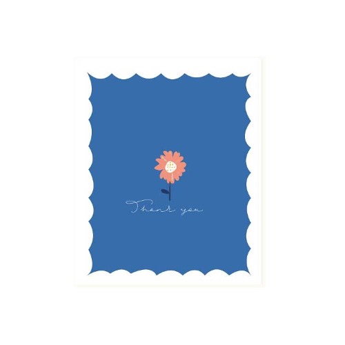 꽃 한송이 땡큐 직사각스티커 (10개)인디K